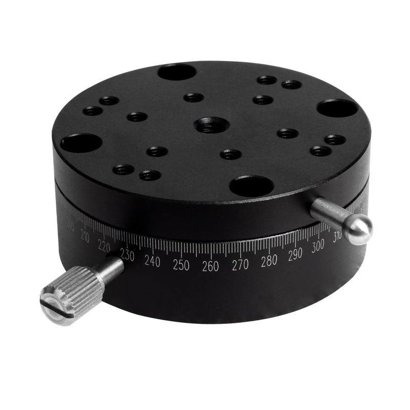 RATTMMOTOR Rotating Platform REG60 R Axis Rotary Sliding Table 360° Manual Rotation Stage Load 68.6N/7kgf High-Precision Angle Feed Indexing (Diameter 60mm) - Image 1